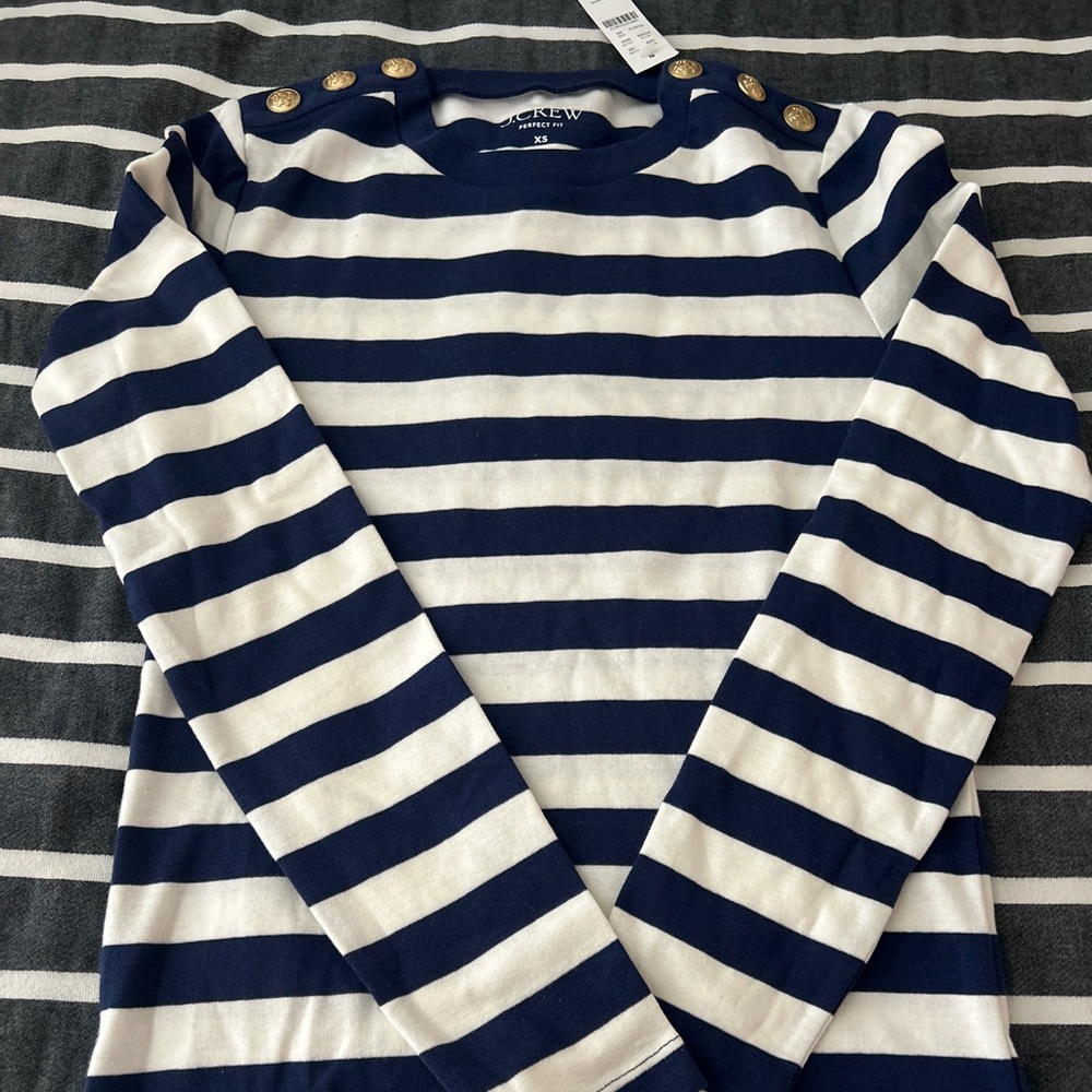 J.Crew Perfect Fit Striped Cotton Tee